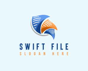 File - Paper File Document logo design