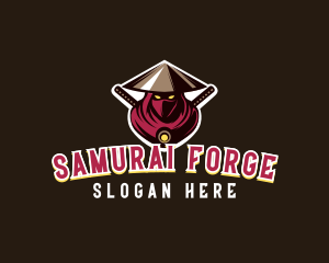 Samurai Ninja Assassin logo design