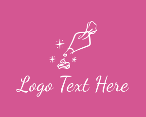 Dessert - Sparkling Icing Piping Bag logo design