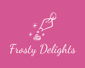 Icing - Sparkling Icing Piping Bag logo design