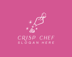 Sparkling Icing Piping Bag logo design