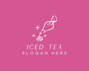 Sparkling Icing Piping Bag logo design