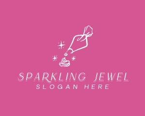 Sparkling Icing Piping Bag logo design