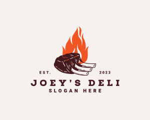 Meat Rib Restaurant logo design