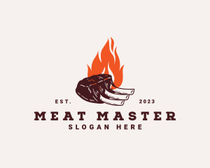 Meat Rib Restaurant logo design