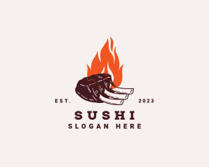 Meat Rib Restaurant logo design