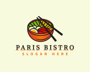 Bibimbap Bowl Meal logo design