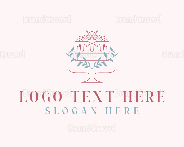 Sweet Flower Cake Logo