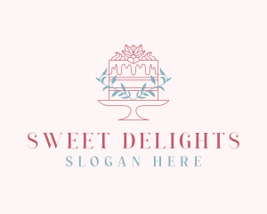 Sweet Flower Cake logo design