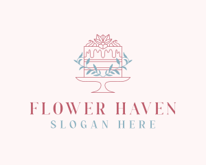 Sweet Flower Cake logo design