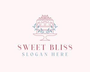 Sweet Flower Cake logo design