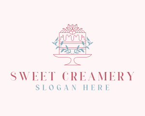 Sweet Flower Cake logo design