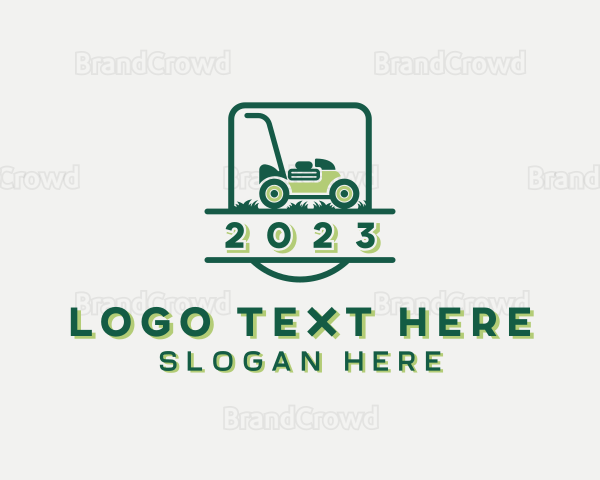 Lawn Care Mower Landscaping Logo