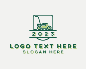Mower - Lawn Care Mower Landscaping logo design