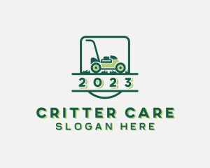 Lawn Care Mower Landscaping logo design