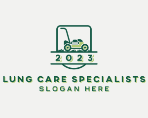 Lawn Care Mower Landscaping logo design