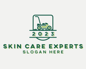 Lawn Care Mower Landscaping logo design