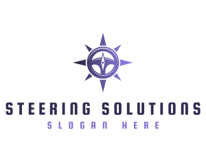 Steering - Compass Steering Wheel logo design