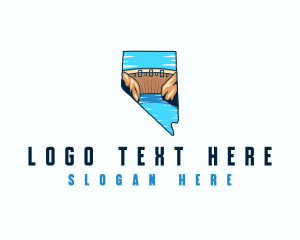 Map - Nevada Hoover Dam logo design