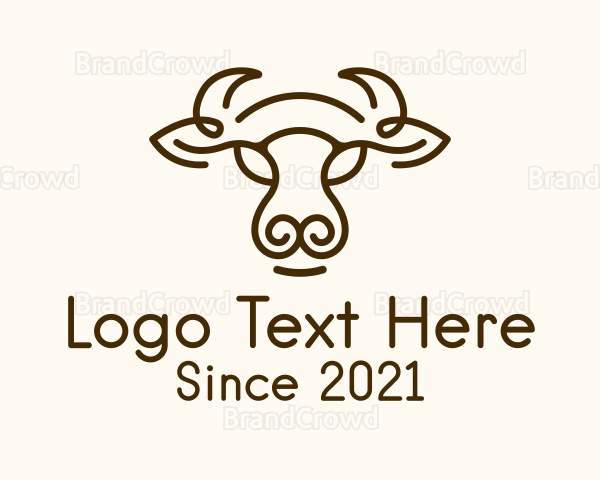 Water Buffalo Line Art Logo