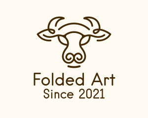 Water Buffalo Line Art logo design