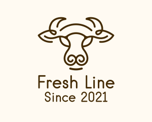 Water Buffalo Line Art logo design