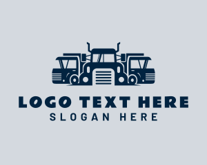 Courier - Blue Courier Trucking logo design