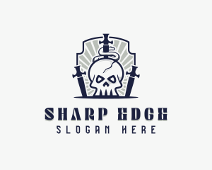 Snake Sword Skull logo design