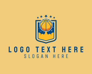 Basketball Ball Emblem logo design