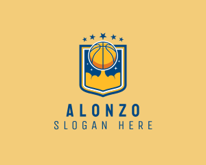 Basketball Ball Emblem logo design