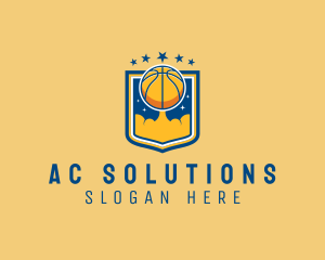 Basketball Ball Emblem logo design