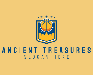 Basketball Ball Emblem logo design