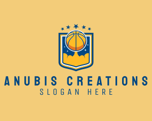 Basketball Ball Emblem logo design