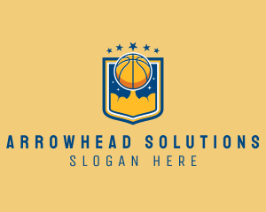 Basketball Ball Emblem logo design