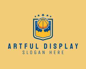 Basketball Ball Emblem logo design