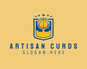 Basketball Ball Emblem logo design