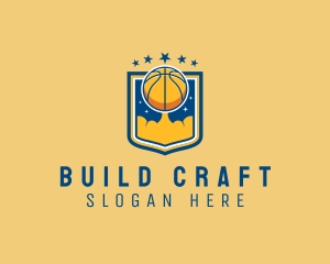 Basketball Ball Emblem logo design