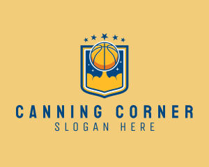 Basketball Ball Emblem logo design