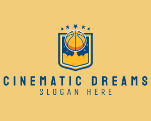 Basketball Ball Emblem logo design