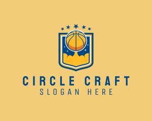 Basketball Ball Emblem logo design