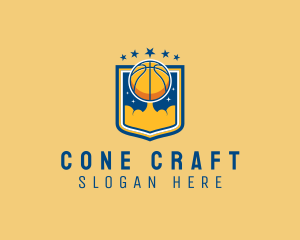 Basketball Ball Emblem logo design