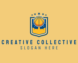 Basketball Ball Emblem logo design