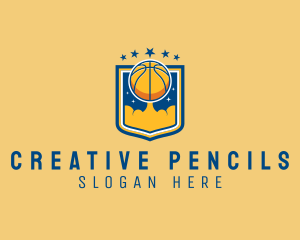 Basketball Ball Emblem logo design