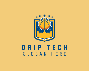 Basketball Ball Emblem logo design