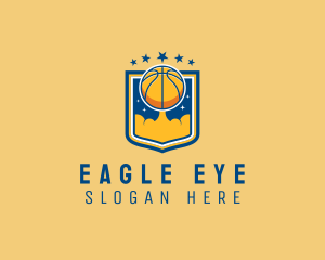 Basketball Ball Emblem logo design