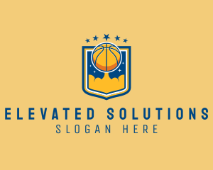 Basketball Ball Emblem logo design