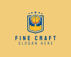 Basketball Ball Emblem logo design