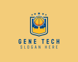 Basketball Ball Emblem logo design