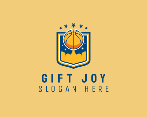 Basketball Ball Emblem logo design