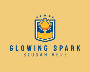 Basketball Ball Emblem logo design